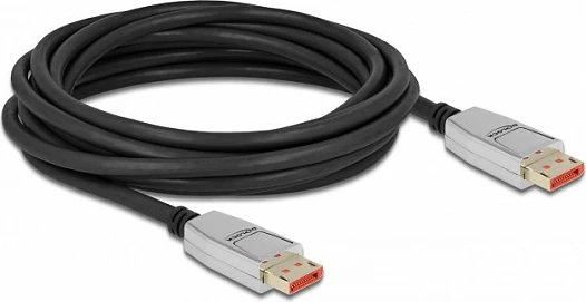 Kabllo DisplayPort DeLOCK, DP 1.4, 8K 60Hz, 5 m, e zezë