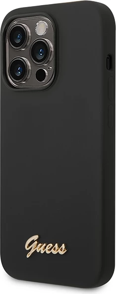 Mbështjellës Guess GUHCP14XSLSMK për iPhone 14 Pro Max 6.7", silikon, i zi