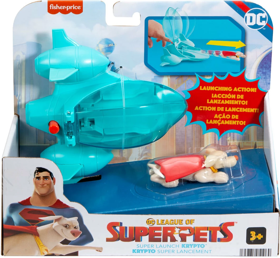 DC League of Super-Pets Super Launch Krypto Figure and Vehicle