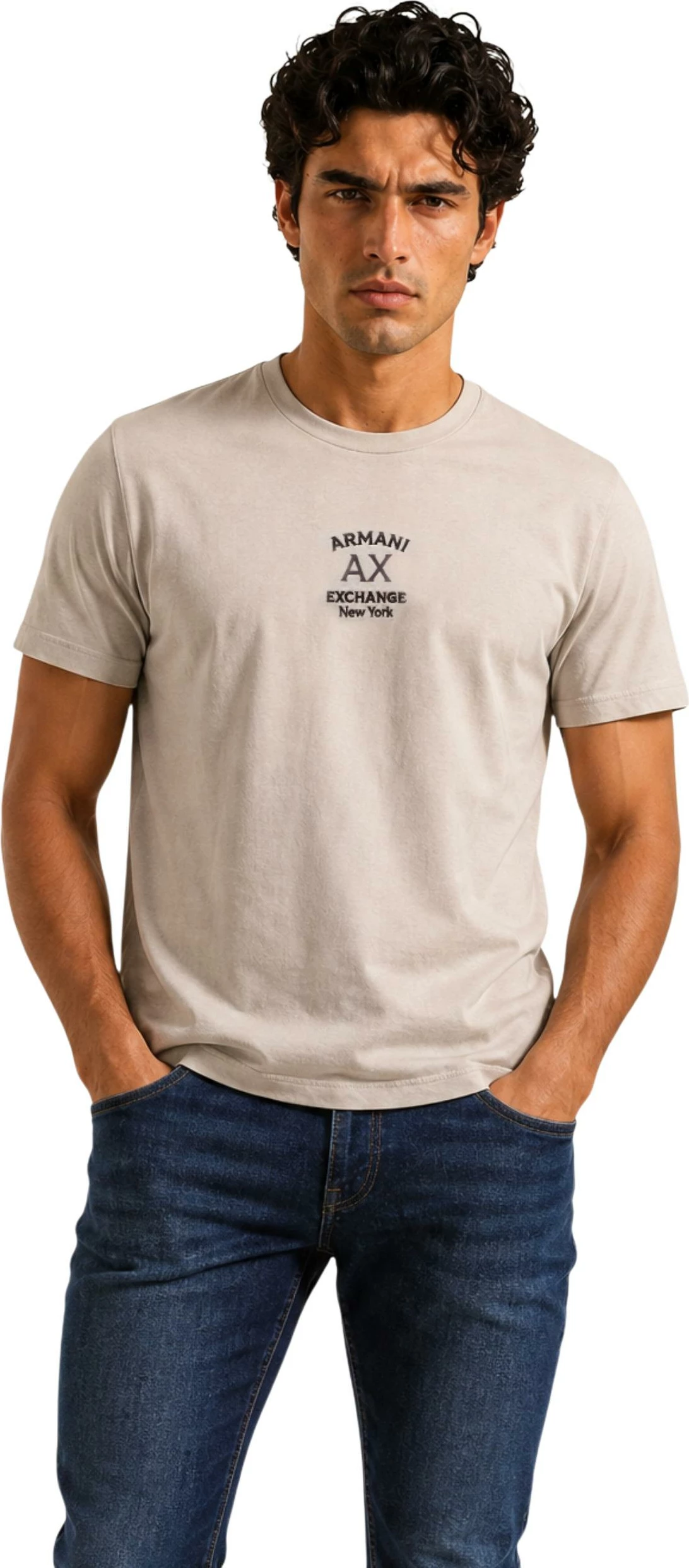 Maicë për meshkuj Armani Exchange XM003023 AF10358, bezhë