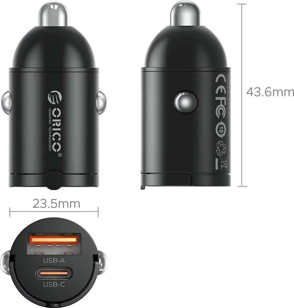 Karikues veture Orico USB-C 30W USB-A 30W zi