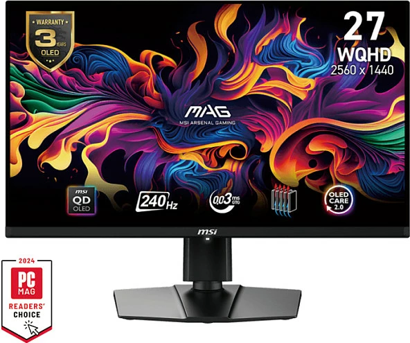 Monitor MSI MAG 271QPXDE QD-OLED 27 inç, WQHD, i zi