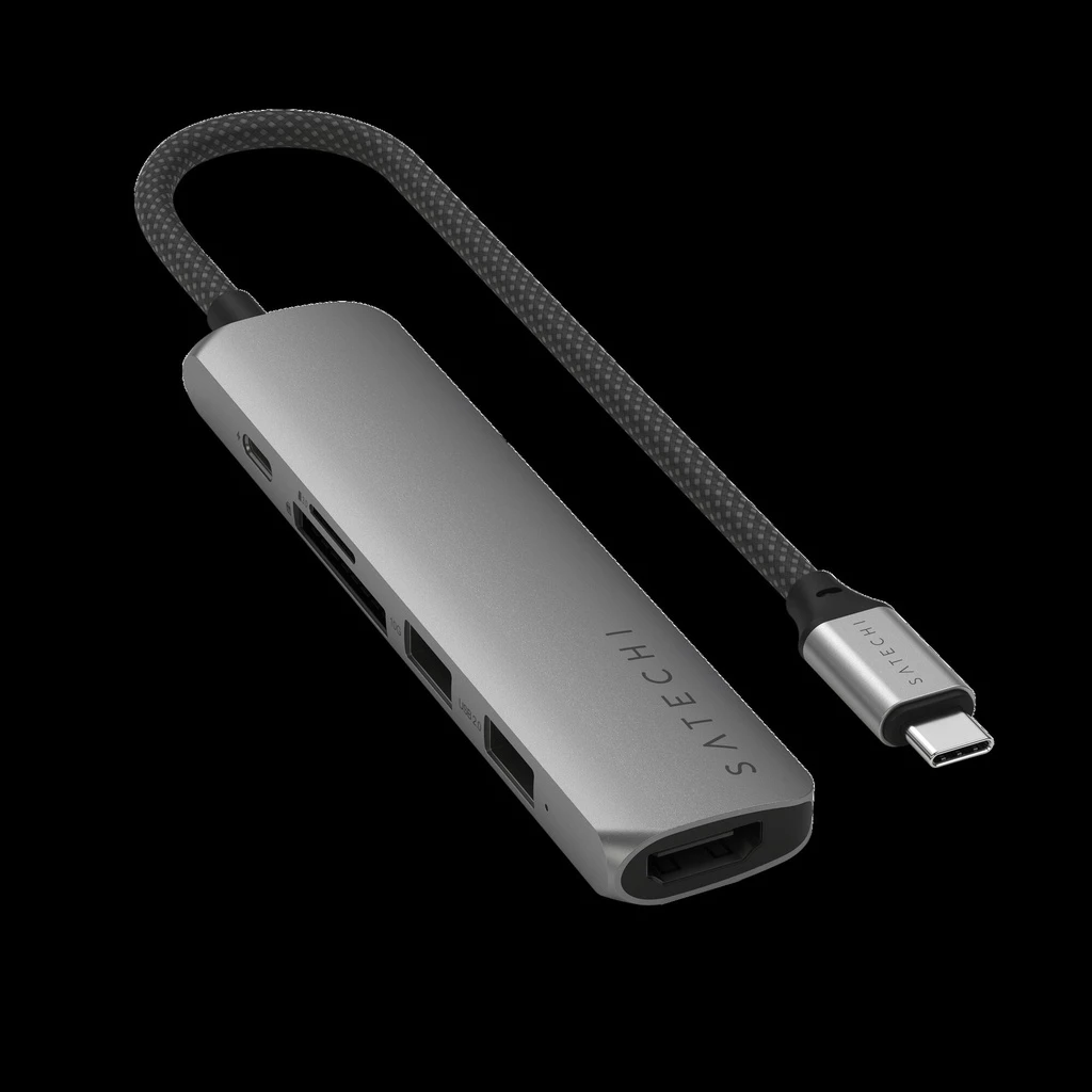 Satechi 6-in-1 USB-C Slim Multiport Adapter - Space Grey