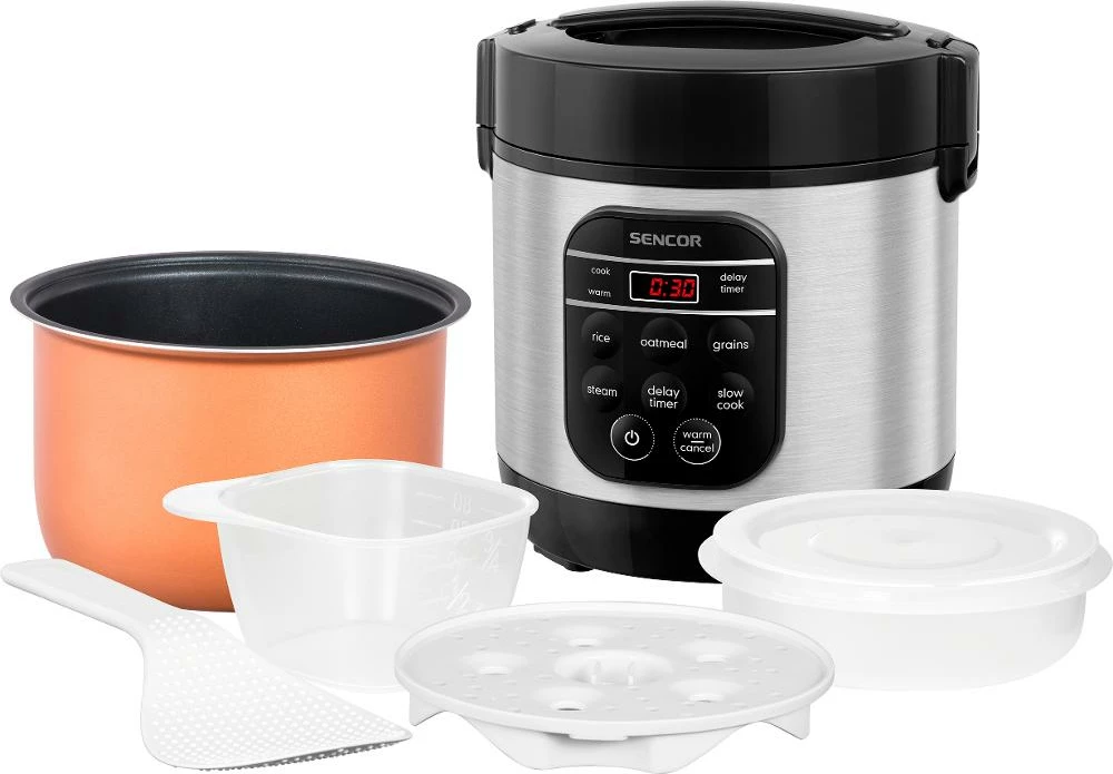 Tenxhere për gatim orizi Sencor, 0.6l, hiri/zezë
