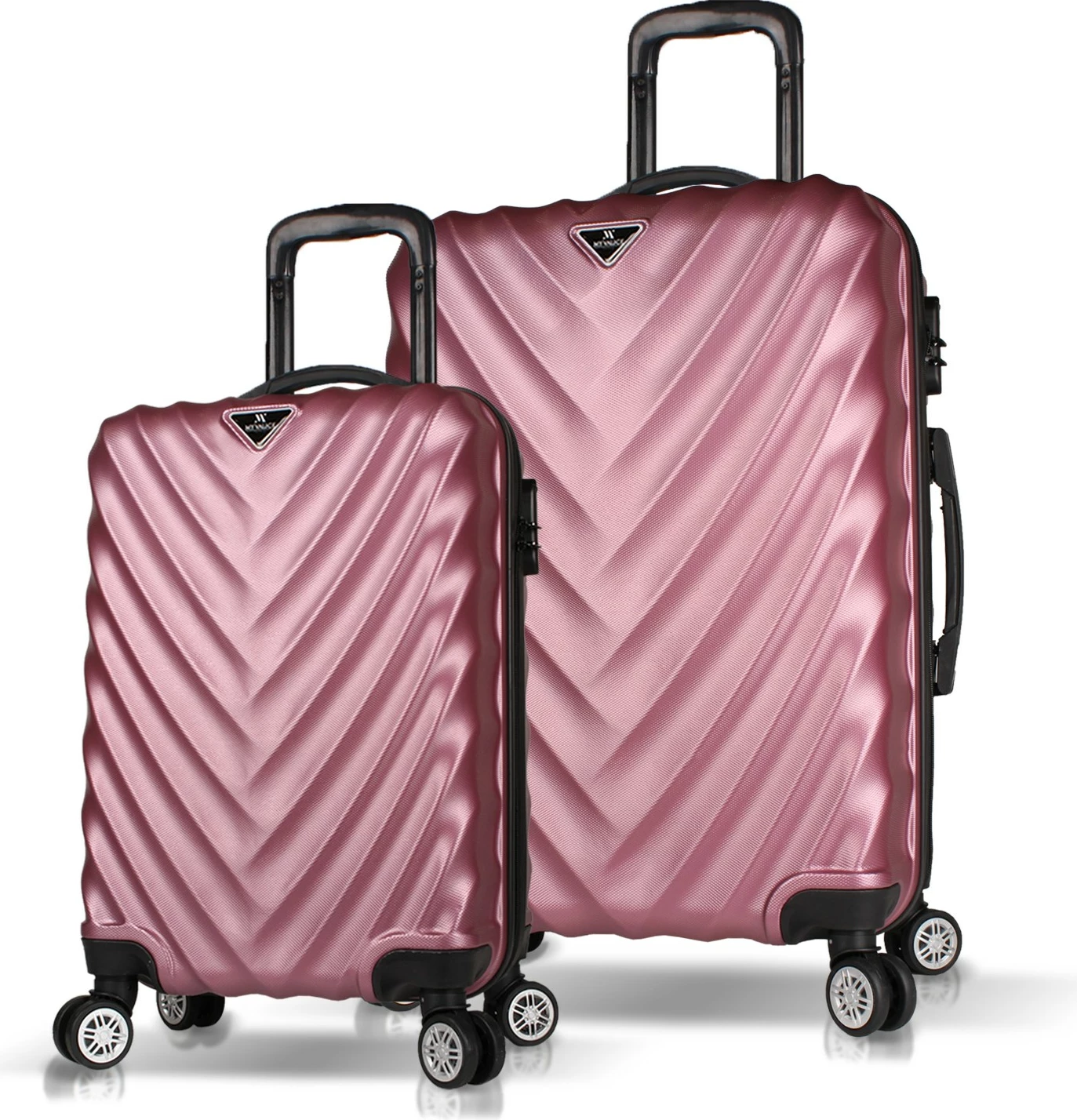 Set valixhesh (2 copë), ngjyrë rozë e artë, Zoozie Bags, 6685