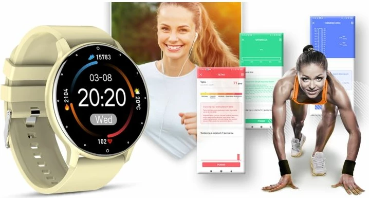 Smartwatch Giewont, ecru