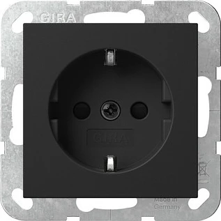 Prizë muri GIRA 4453005 Schuko, System 55, 220-250V, e zezë