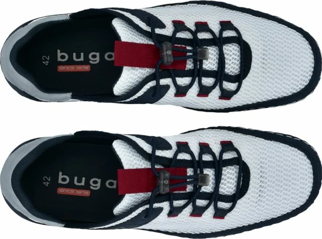 Atlete meshkujsh Bugatti 325AFF126950-2041, të bardha/të kaltra [Madhësia: 46]