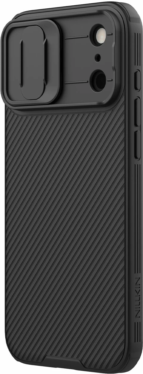 Mbështjellës Nillkin CamShield Pro Magnetic për iPhone 17 Pro Max, MagSafe, i zi