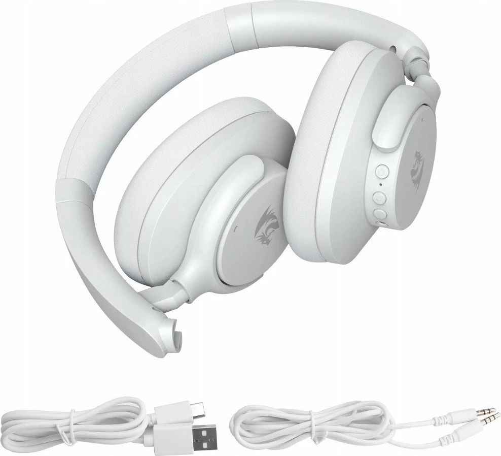 Kufje Redragon VibeCore 600X H610G, ANC, Bluetooth + AUX 3.5 mm, driver 40 mm, deri 40 orë, gri
