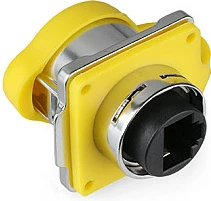 Lidhës industrial GoodConnections S1, kuplung RJ45 M24, IP65/IP67, i verdhë