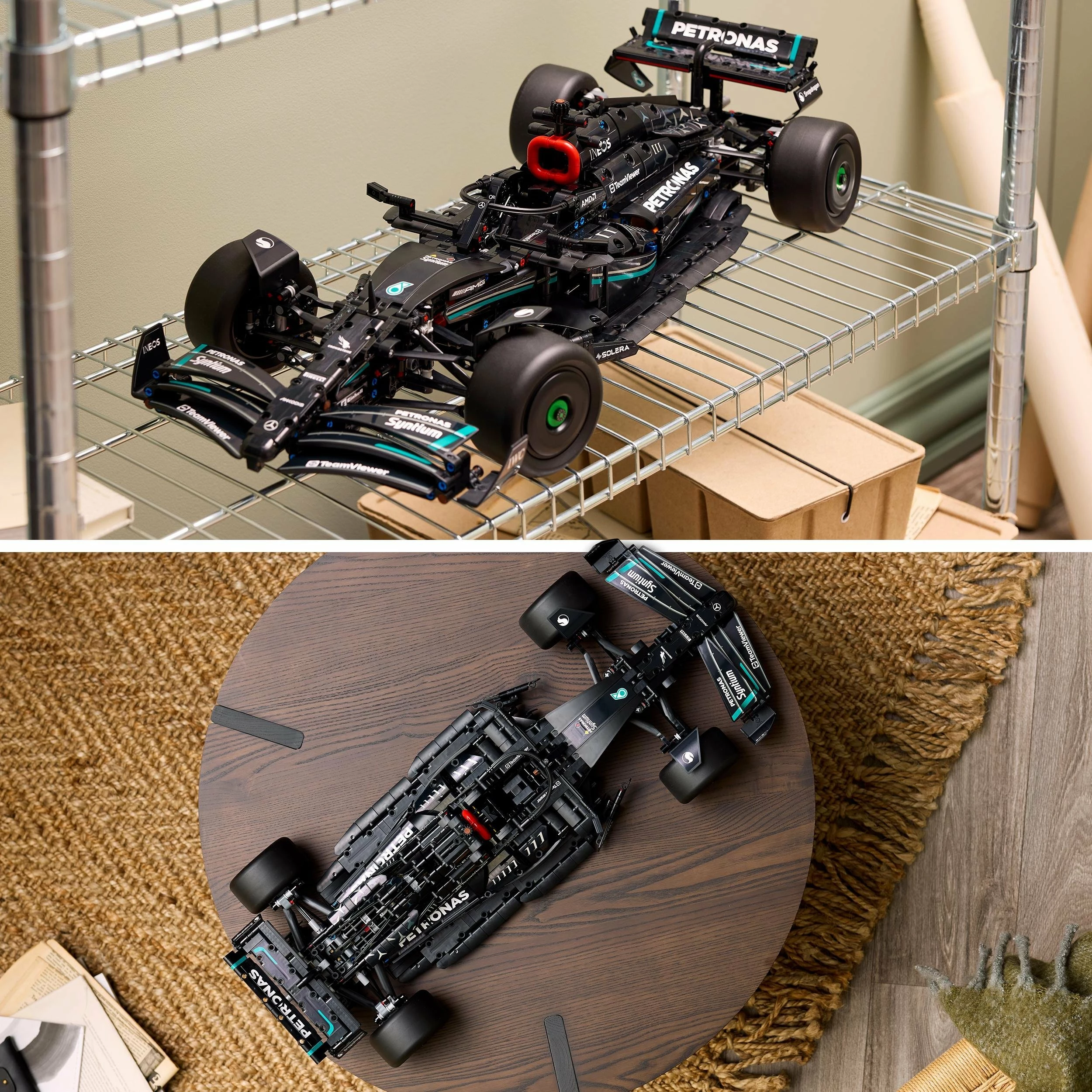 Set LEGO Technic Mercedes-AMG F1 W14 E Performance 42171, 1:8, 1642 copë, zi/jeshile, set