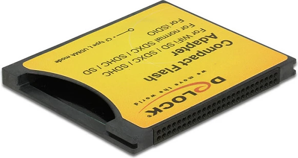 Adapter CompactFlash DeLOCK 62637 për SD/SDHC/SDXC, i zi