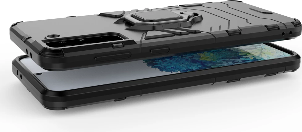 Mbështjellës Hurtel Ring Armor për Samsung Galaxy S22+, i zi