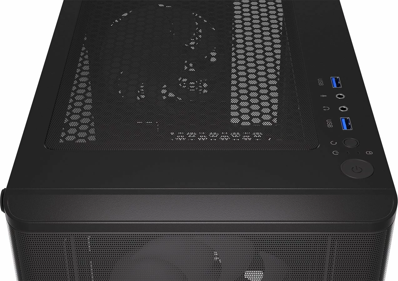 Kasë Endorfy Ventum 200 ARGB EY2A014 Midi Tower ATX me xham të kalitur, 4x120mm PWM ARGB fans, pa PSU, e zezë