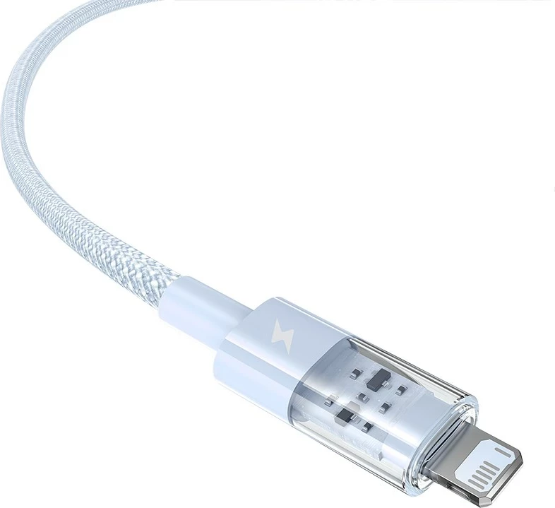 Kabllo Baseus Gem USB në IP, 2.4A, 2 m, Blu