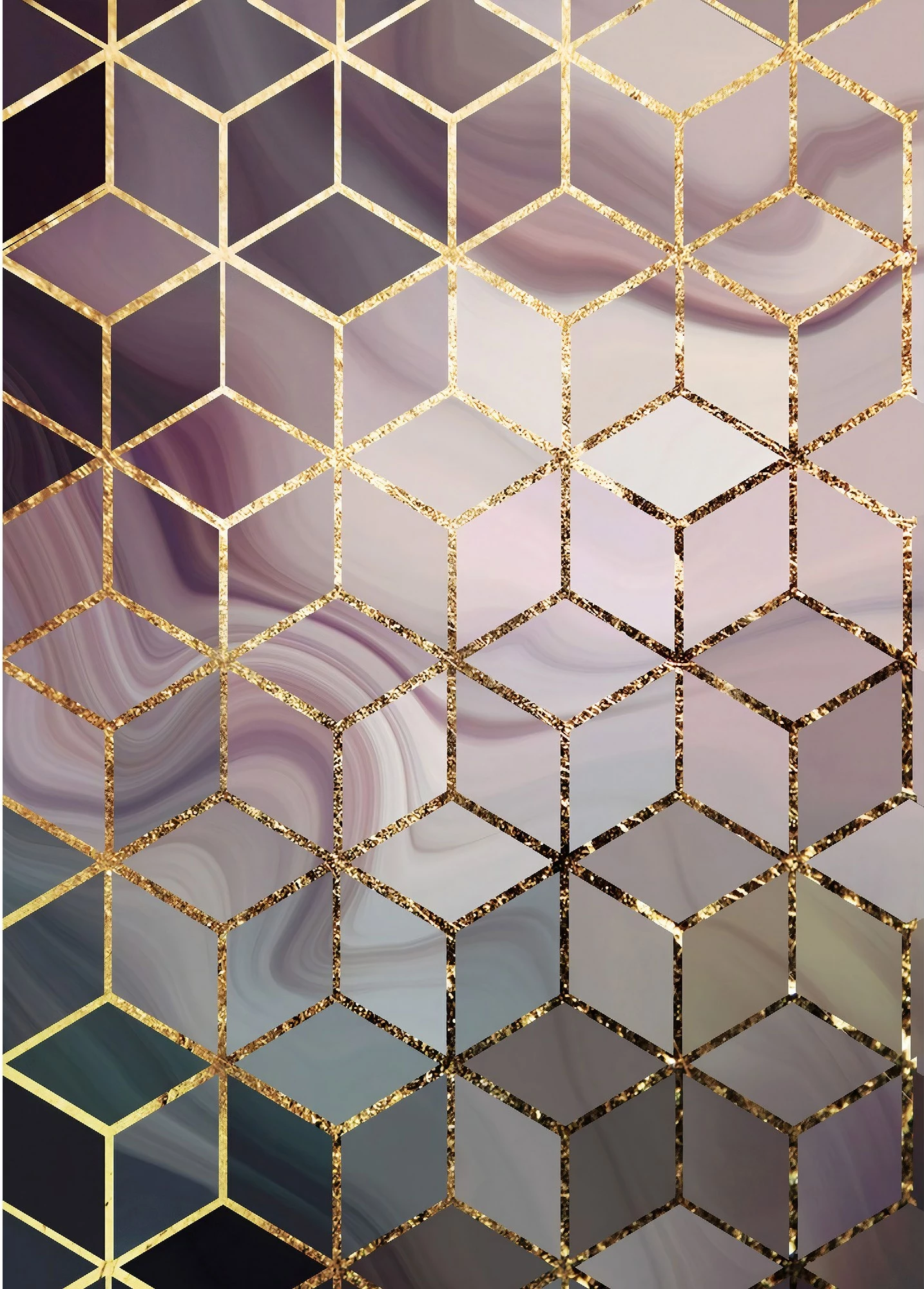Qilim dekorativ, ngjyra lejla, vjollcë, bezhë, krem, ari, 80x150cm, Wookece320