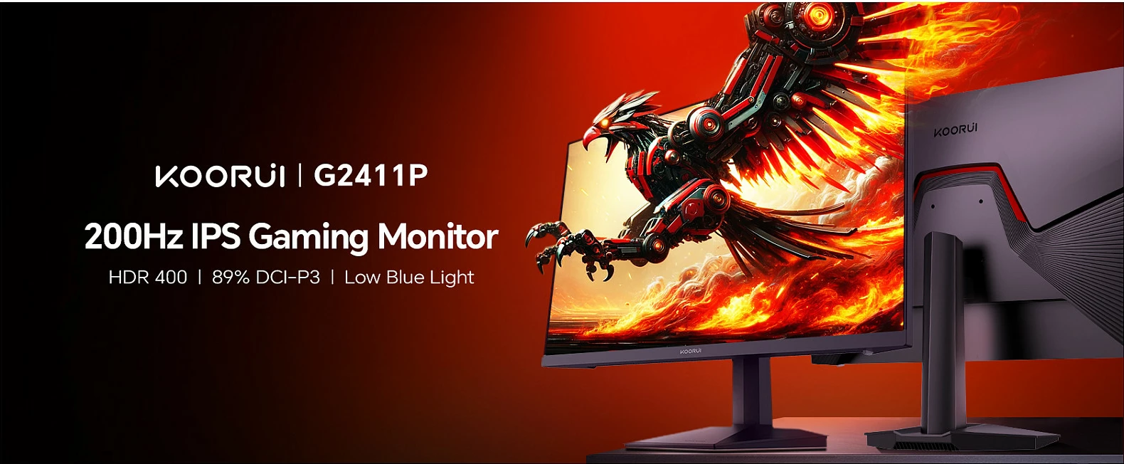 Monitor Koorui G2411P 23.8" Full HD, 1ms, FreeSync Premium, HDR, i zi