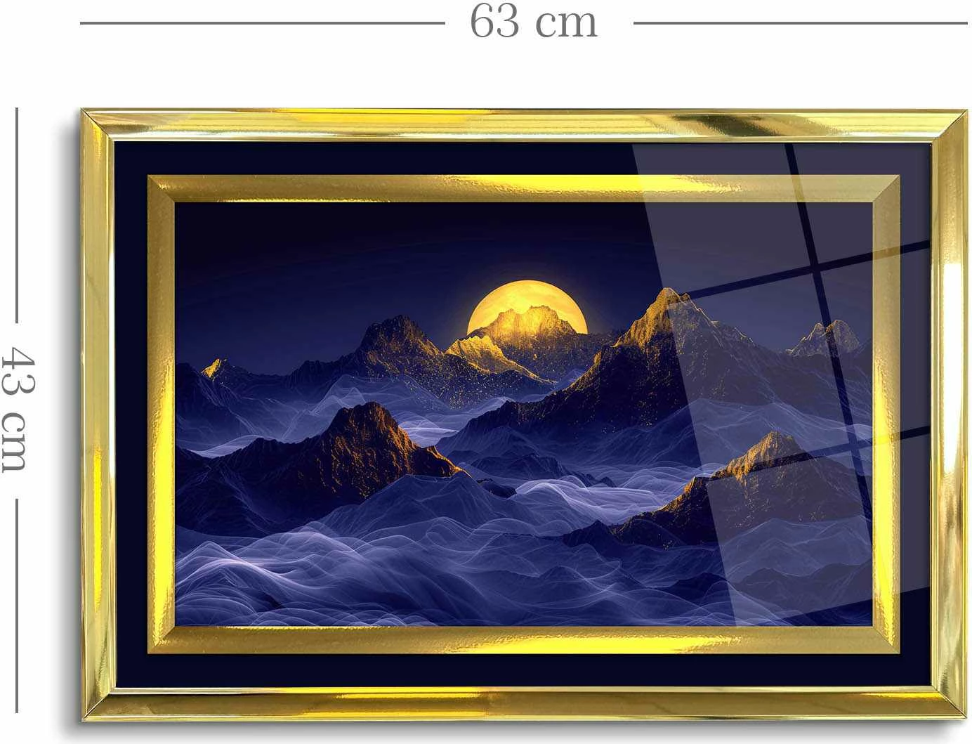 Pikturë dekorative me kornizë, shumëngjyrëshe, Wallity, 4363Kromaltınct - 020, 43x65cm