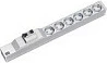 Shirit rryme për rack Bachmann 19" 1U, 6x Schuko, FI/RCD, kabllo 2 m, gri/argjendt