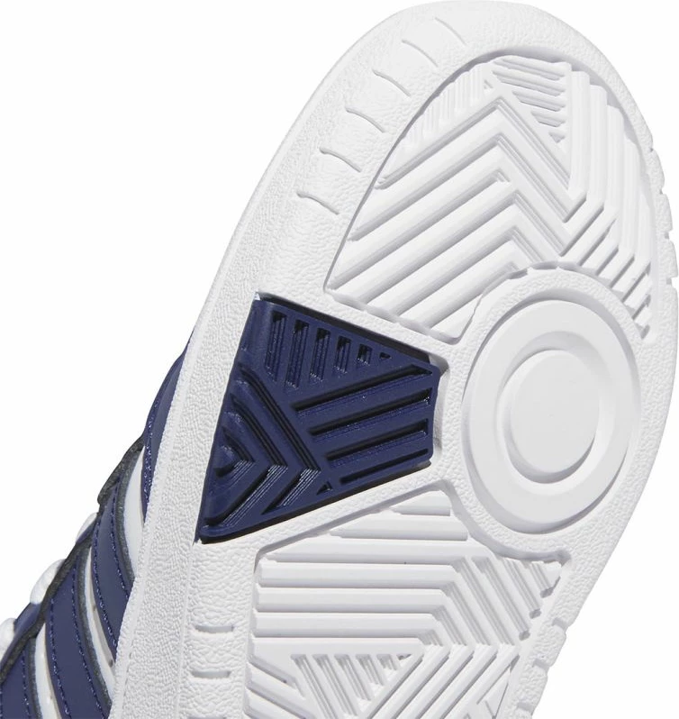 Atlete për fëmijë adidas Hoops 3.0 Mid Jr, të bardha dhe blu marine [Madhësia: 37 1/3]