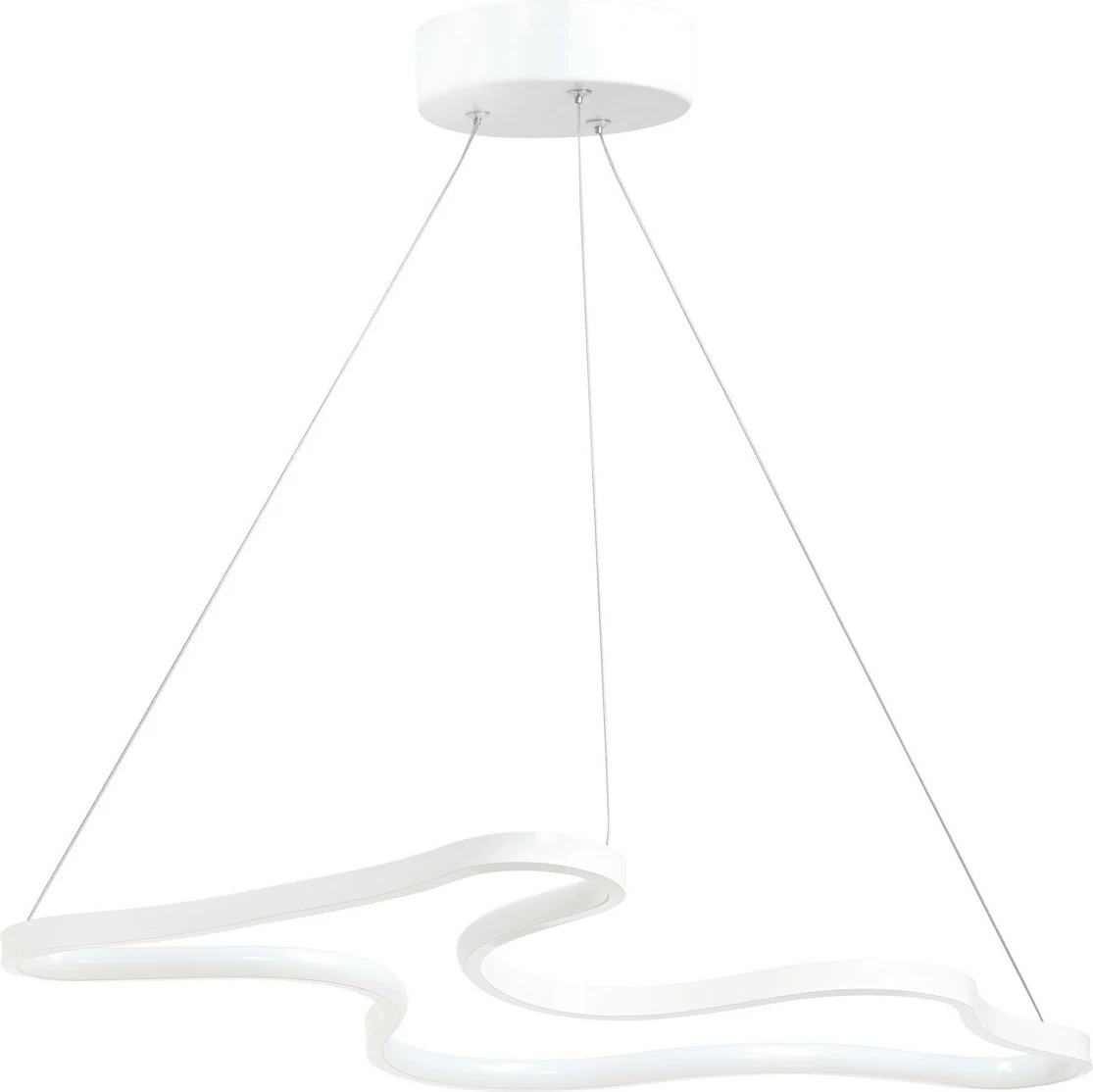 Llambë varëse Opviq, dizajn artistik, trup i bardhë, dritë e bardhë