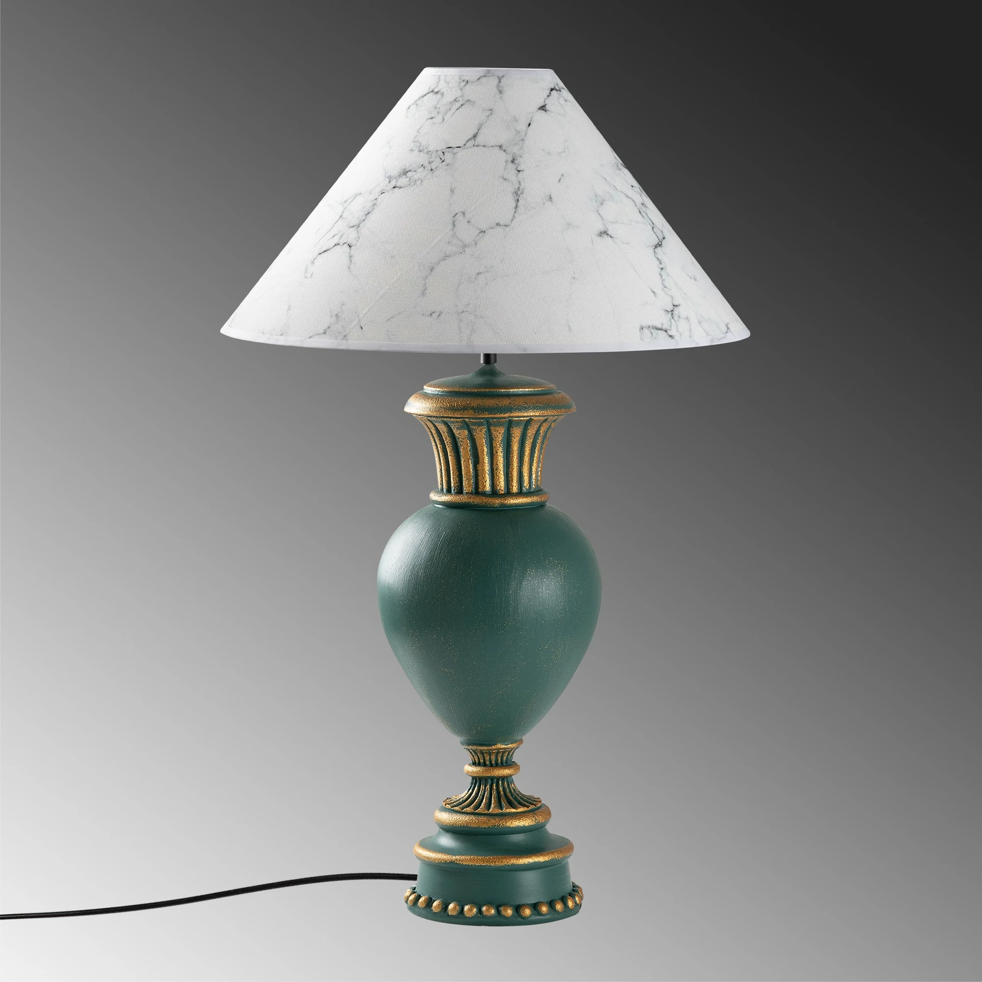 Llambë tavoline Opviq, ELEGANZE-5322, jeshile dhe e bardhë