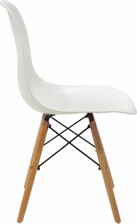 Karrige Julita PP e bardhë-këmbë natyrale 46x50x82cm