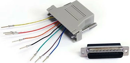 Adapter StarTech DB25 në RJ45 Modular, M/F, Plug and Play, Gri