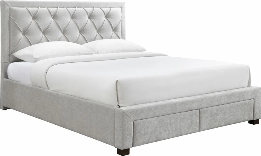 Krevat Noble për dyshek 160x200cm, gri e çelët, 216.5x165x122