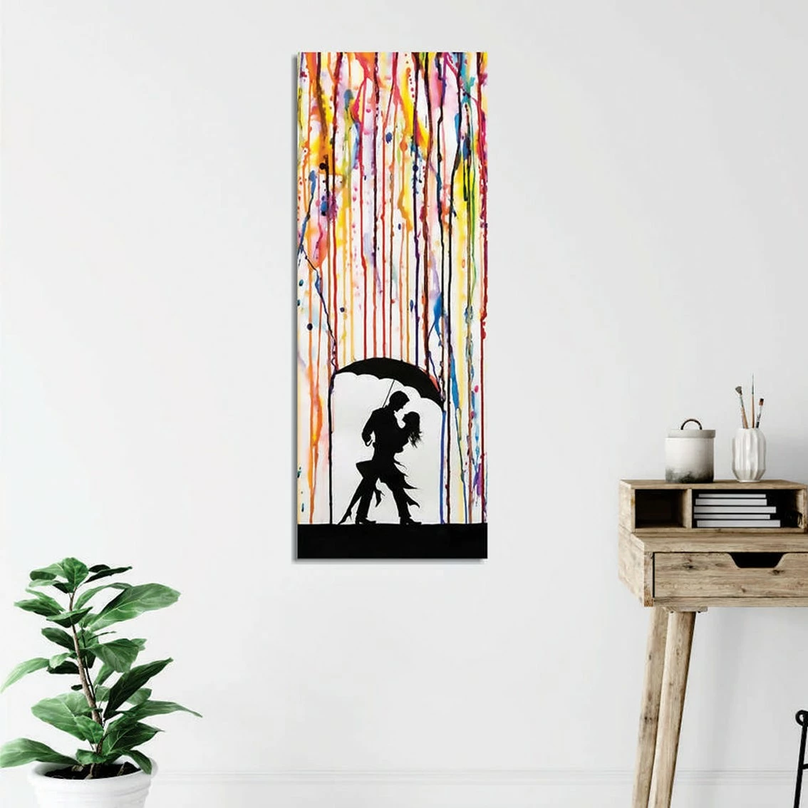 Pikturë dekorative në kanavacë, shumëngjyrëshe, Wallity PC327, 30x80cm
