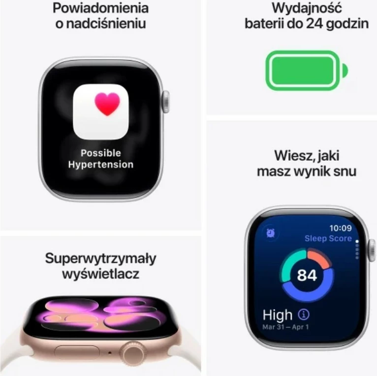 Smartwatch Apple Watch Series 11, 46 mm, alumin, 64 GB, rrip sportiv M/L, rozë e artë/rozë e butë