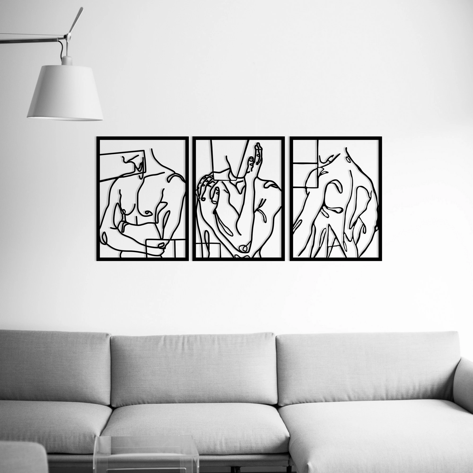 Aksesor dekorativ metalik për mur, Wallity, Cool Man 3