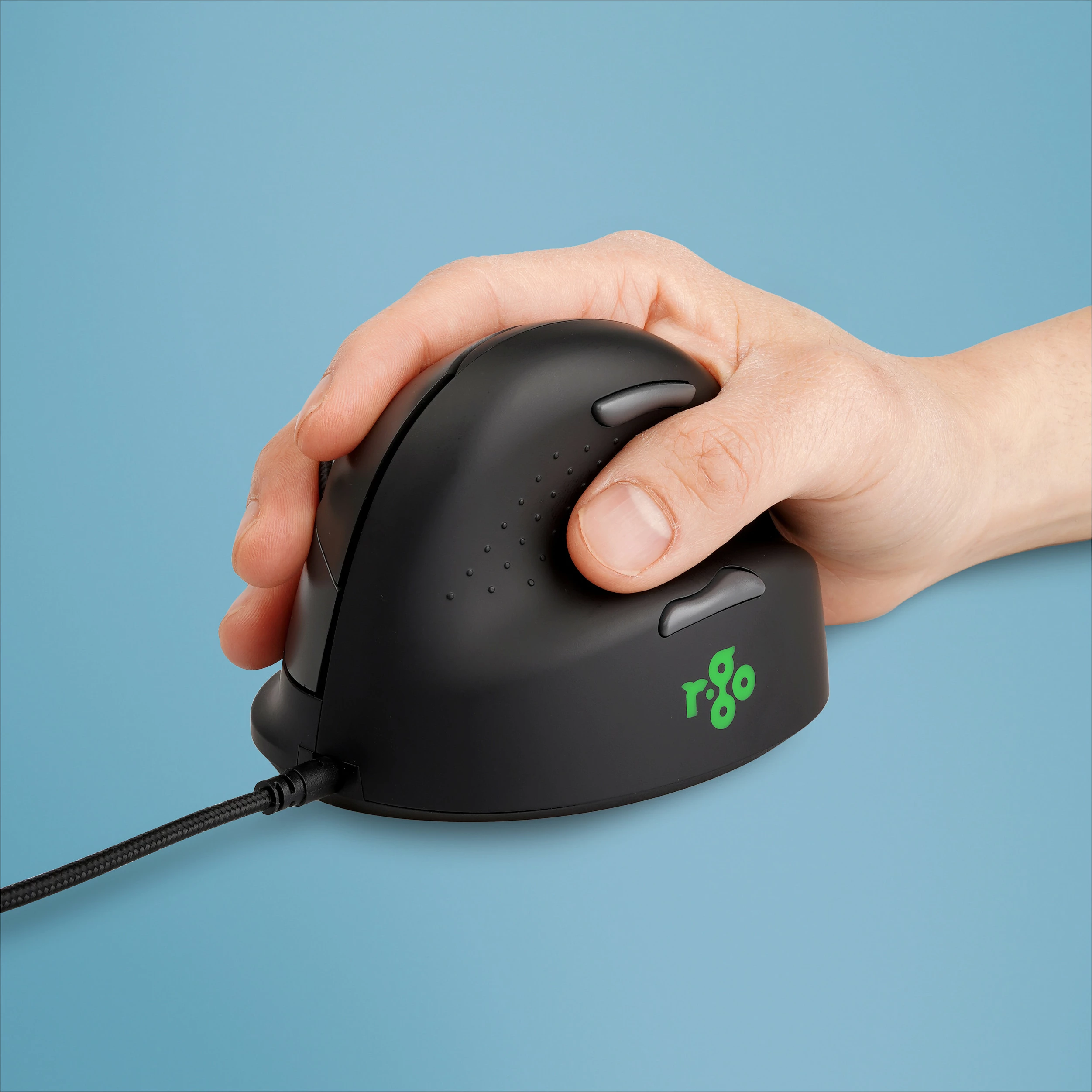 Maus R-Go HE ergonomik për dorë të djathtë, USB, 2400 DPI, i zi/argjendtë