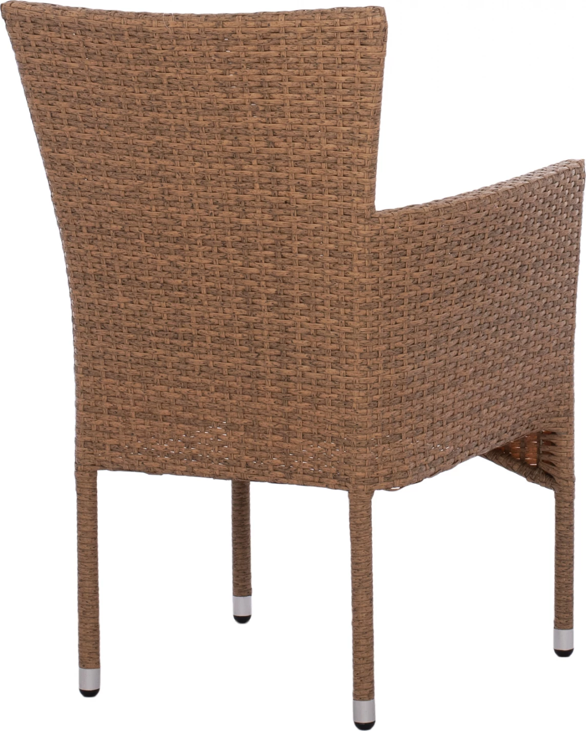 Karrige për jashtë metalike me jastëk & thurje kashte kafe FH5684.02 58x59x84cm