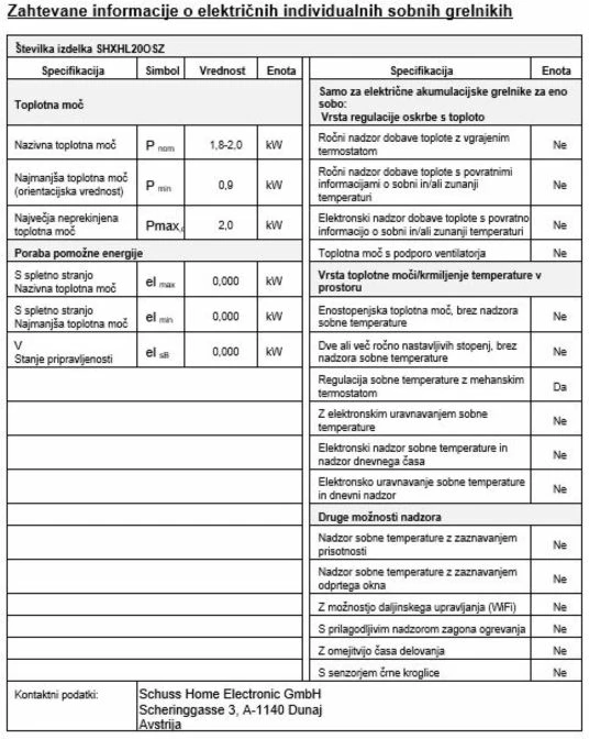Ngrohës me ventilator SHE SHXHL20OSZ 2000W me termostat, funksion rrotullues, 2 nivele ngrohje 1000/2000W, i bardhë