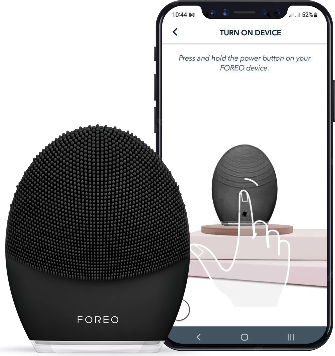Pajisje pastrimi fytyre Foreo LUNA 3 Men, 16 nivele intensiteti, waterproof, Bluetooth, e zezë
