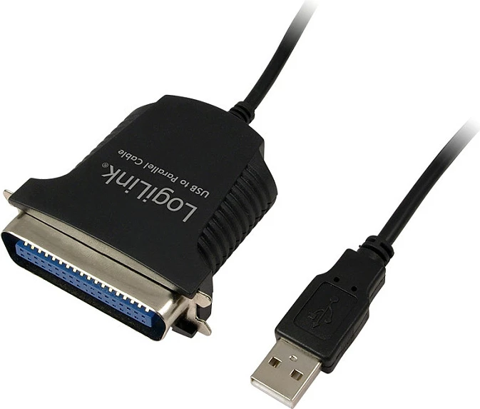 Kabllo LogiLink AU0003C, USB 2.0 A në Paralel IEEE1284, 1.5 m, e zezë