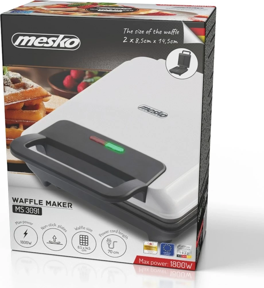 Aparat për waffle Adler MS 3091, i bardhë