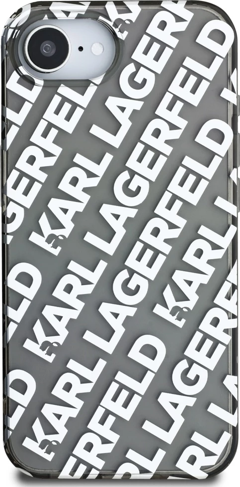 Mbështjellës Karl Lagerfeld IML Repeat Logo për iPhone 16e, argjend