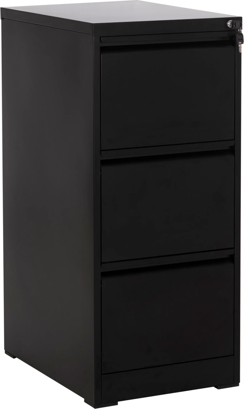 Kabinet arkivimi për zyre metalik me 3 sirtarë, i zi, FH6636.01, 45.5x62x103.5 cm