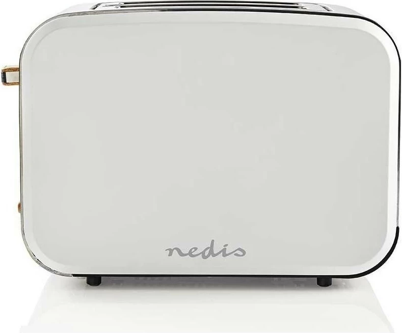 Toster Nedis KABT510EGY, 2 vende, 6 nivele pjekje, çelik inoksi, i bardhë