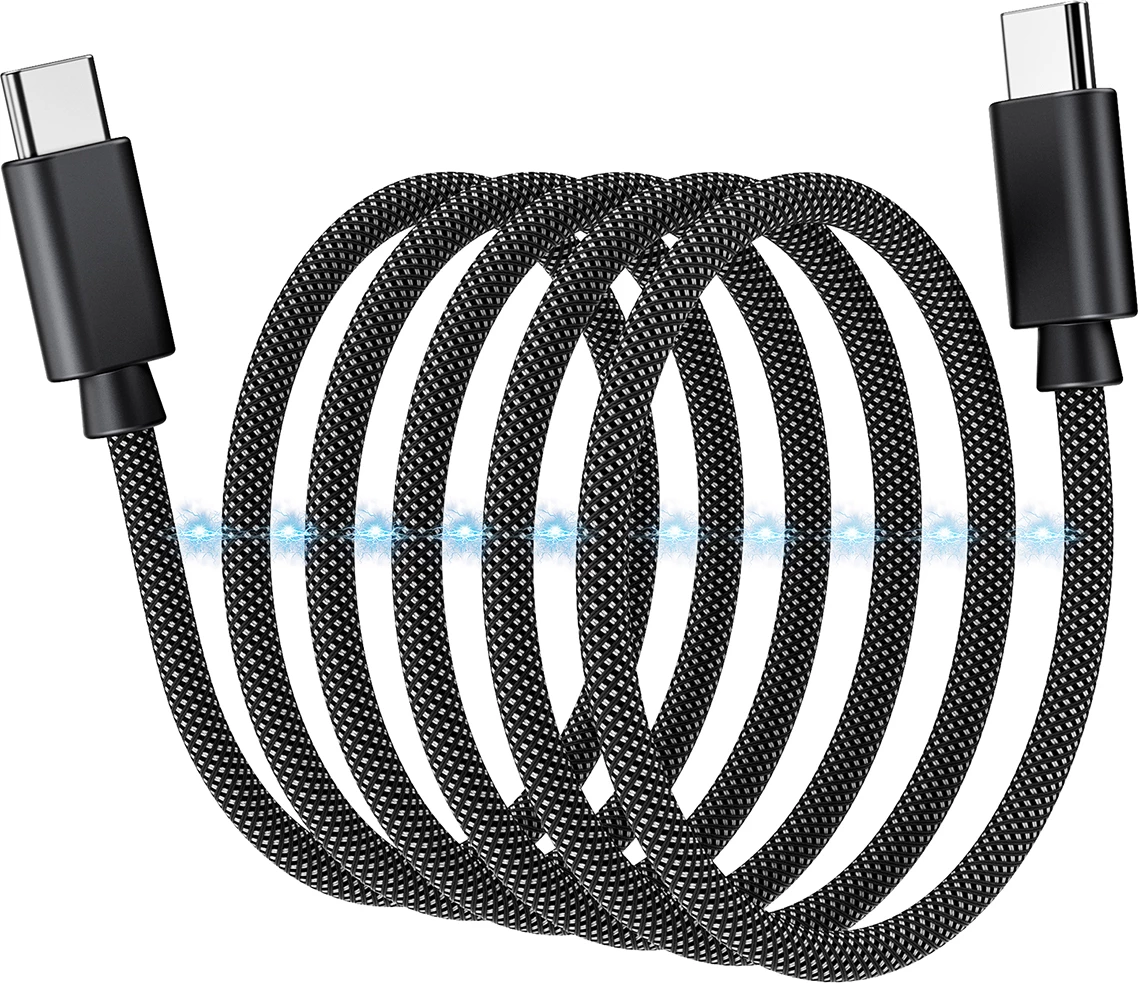 Kabllo magnetike USB-C Choetech XCC-1052, 1.2m, 100W, e zezë