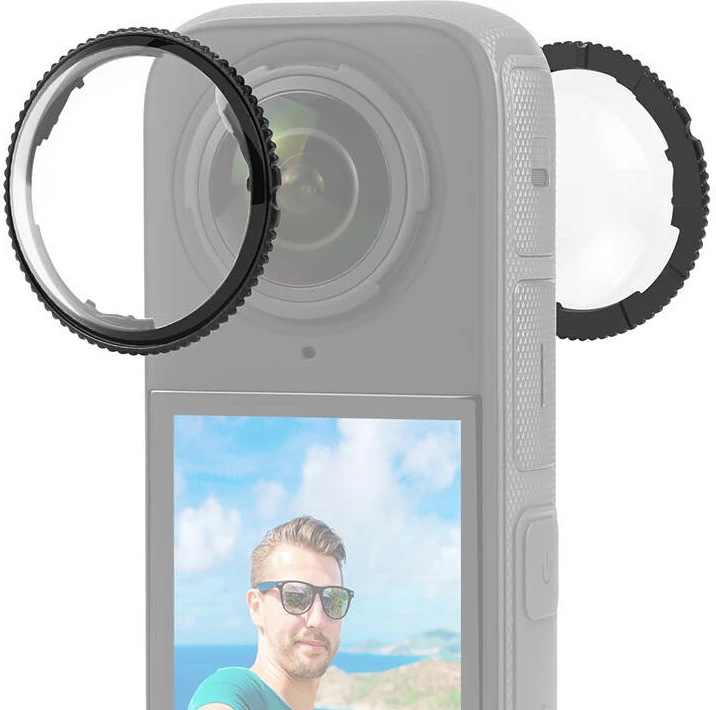 Mbrojtëse xhami optik për lente Puluz PU988T për Insta360 X4, set prej 2 copë