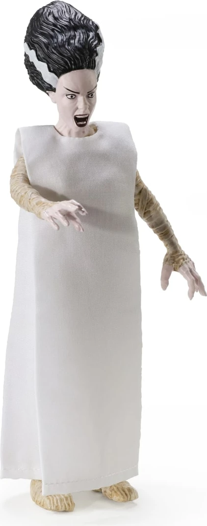 Figurinë e lakueshme NOBLE COLLECTION Bendyfigs Universal Monsters Bride of Frankenstein 19 cm, e bardhë