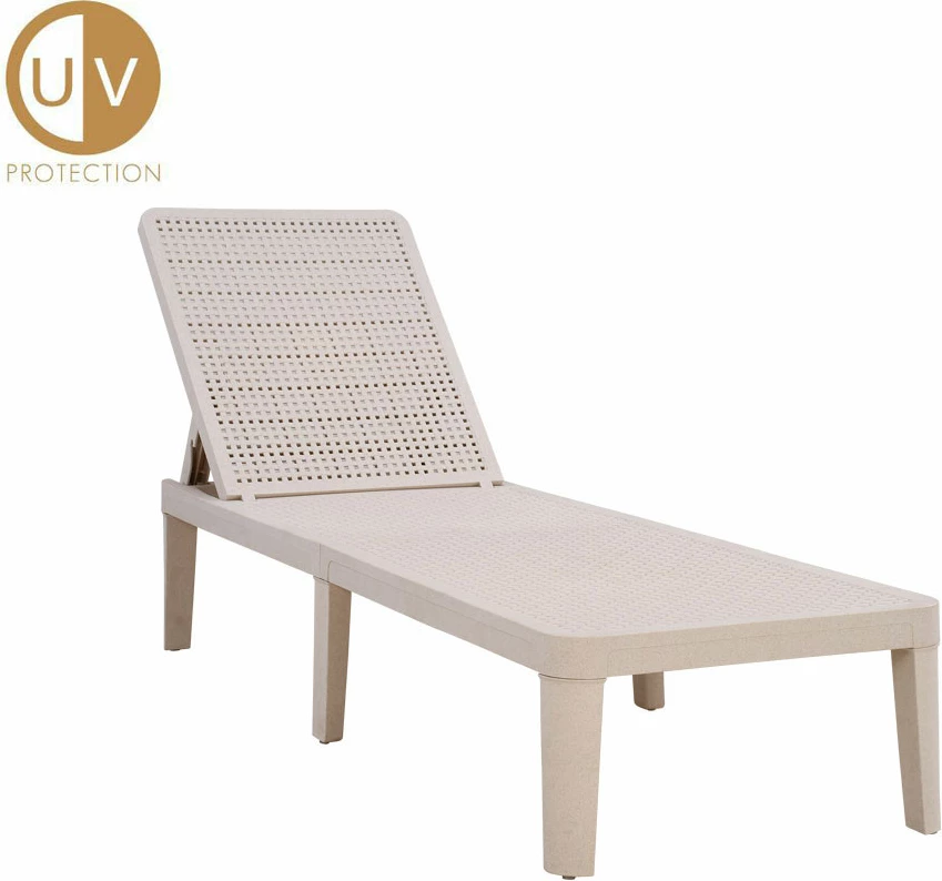 Shezlong Seagull, ngjyrë terrazzo, 191x55x29cm