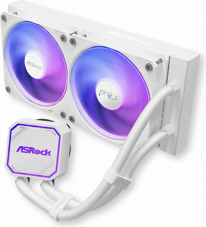 Ftohës lëngshëm CPU ASRock Pro White 240 ARGB, radiator 240mm, ARGB, i bardhë