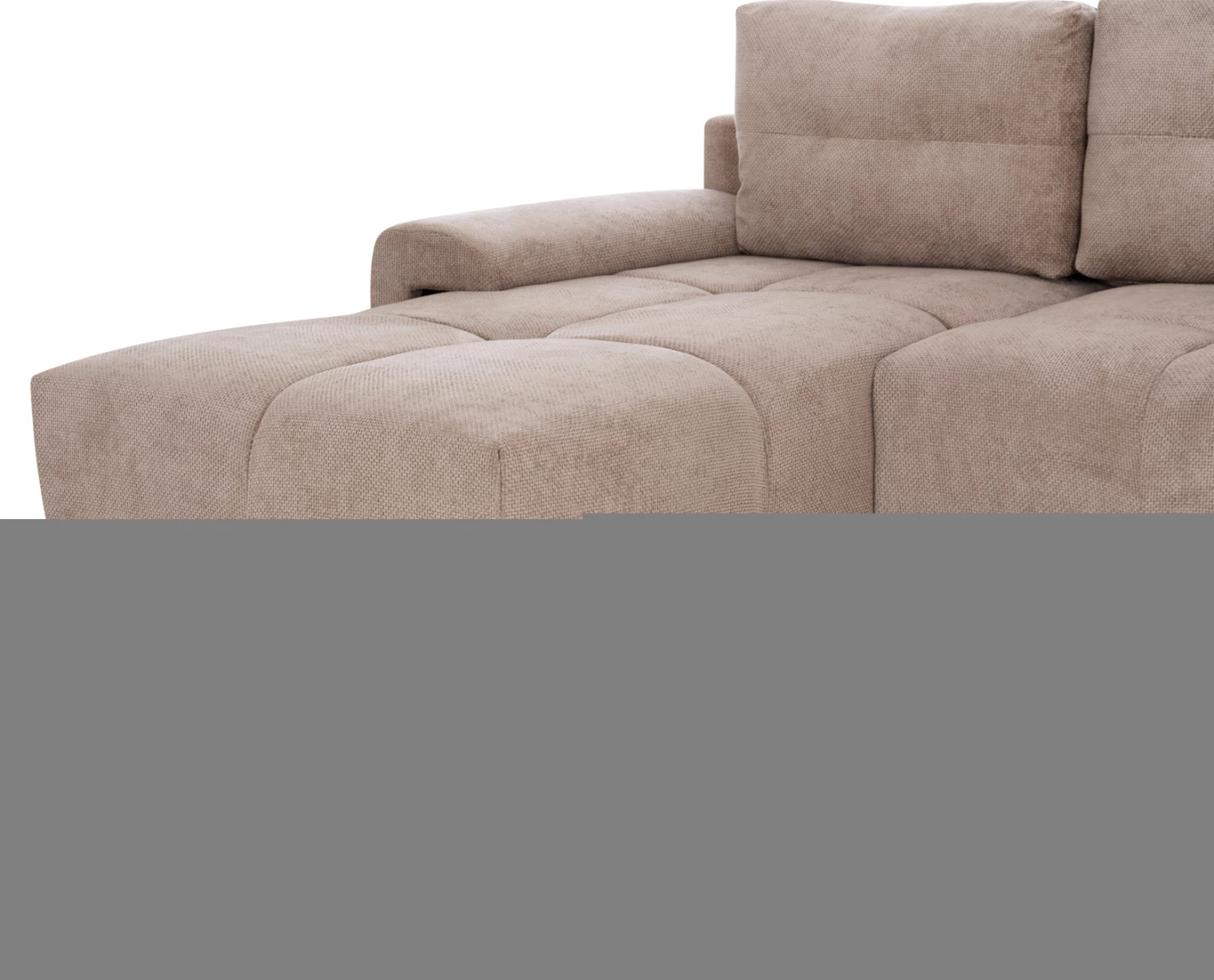 Kënd-sofë shtrati majtas, material bezhë, COMFYRA FH3336.03L, 270x181x75cm