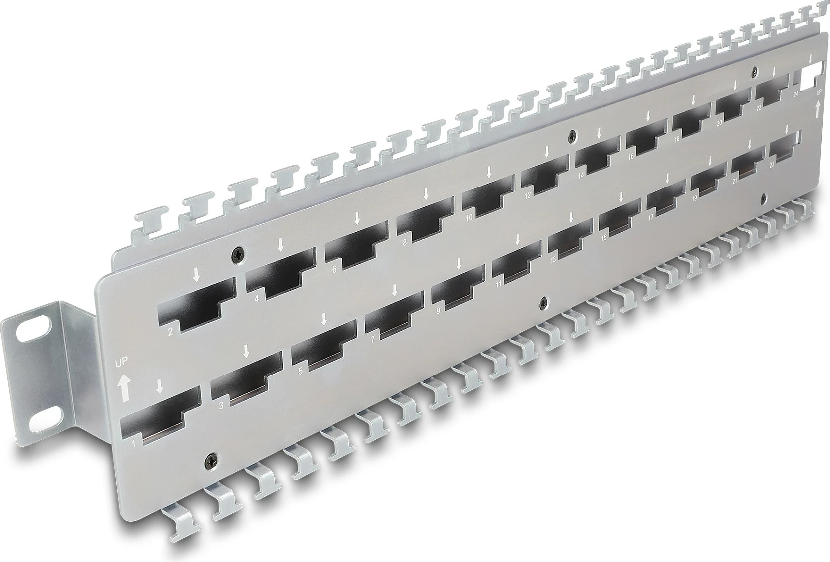 Panel menaxhimi kabllosh DeLOCK 67070, 1U, 19", metal, gri