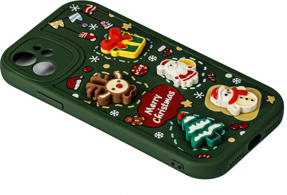 Fotroll për telefon TECH TIME Christmas Edition Green (IP14PROMAX)